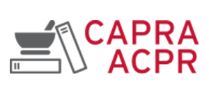 the CAPRA / ACPR Logo with an icon of 2 books with a mortar and pestle