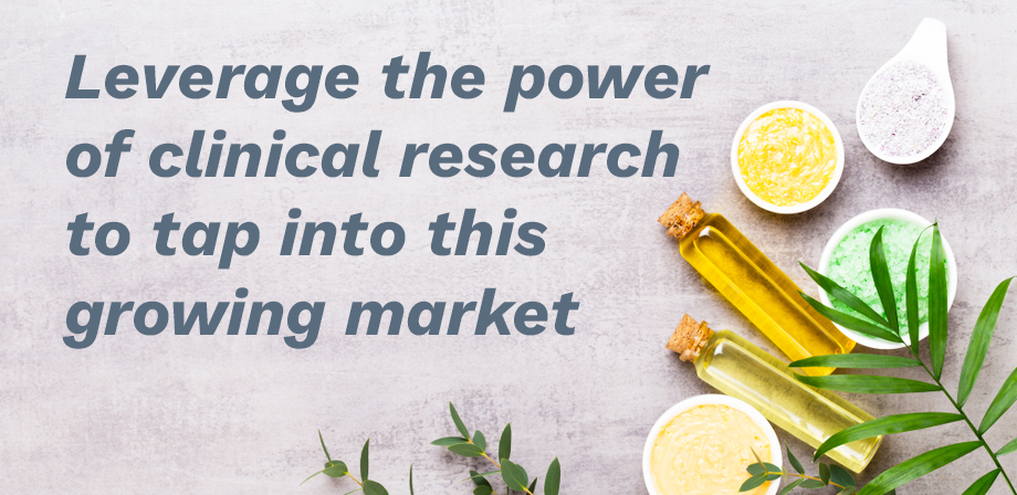 Image with copy that says "Leverage the power of clinical research to tap into this growing market"