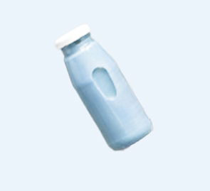 isolated image of a blue liquid bottle